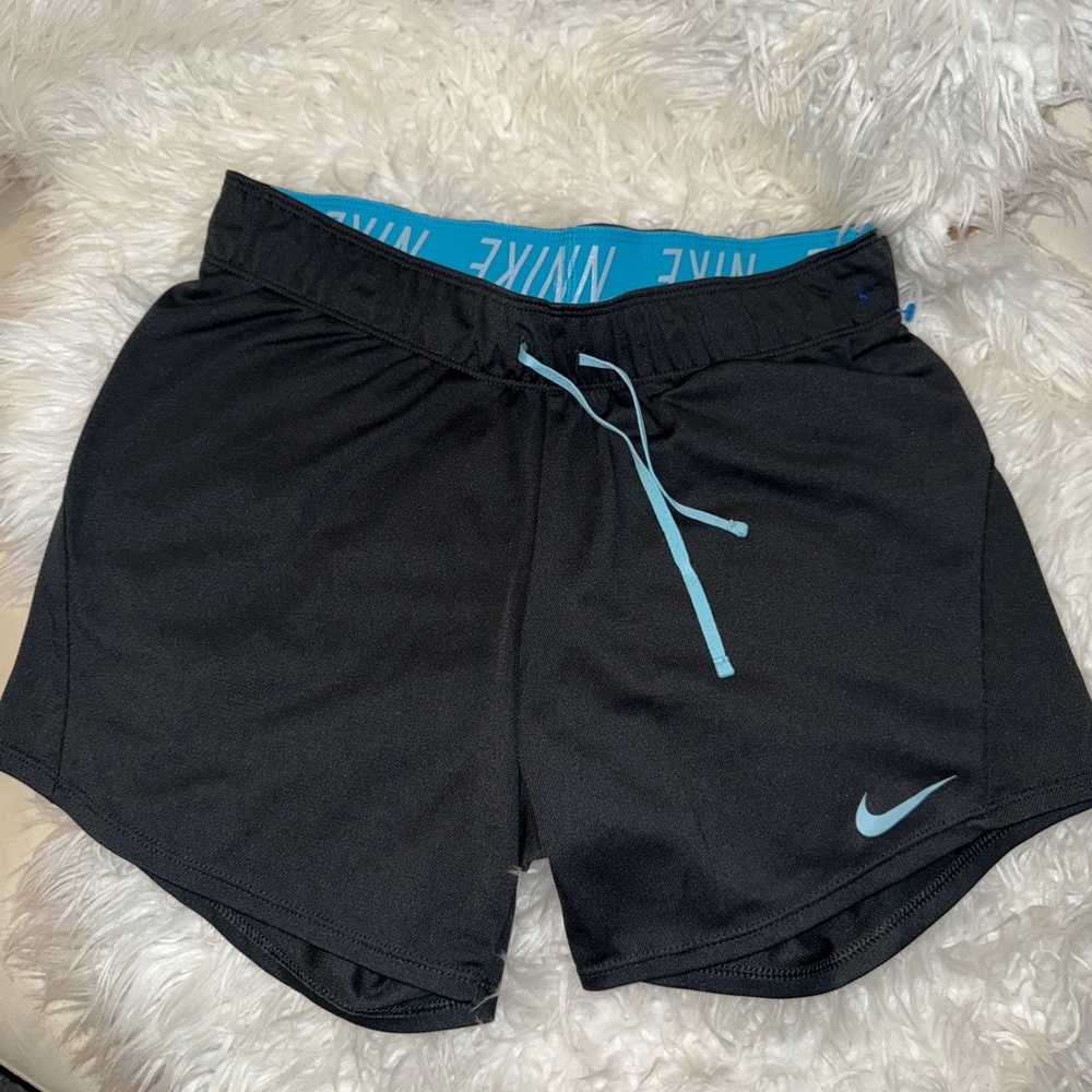 Nike Black and Blue Athletic Shorts Lightweight Performance